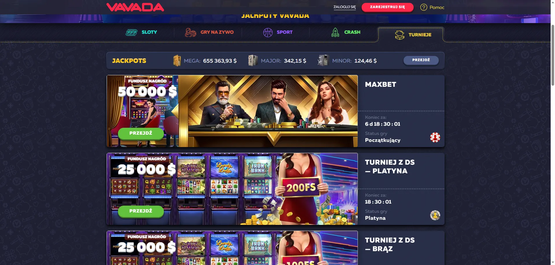 Vavada Casino bonus powitalny &ndash; 100% do 5000 PLN i 100 darmowych spin&oacute;w